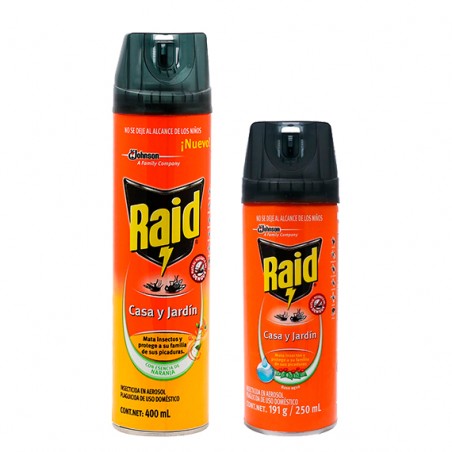 Raid Casa y Jardín de 250 y 400 ml.